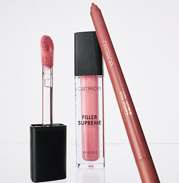 The Ultimate Lip Combo. Gel Glide Long Lasting Lip Liner + Filler Supreme Lip Gloss