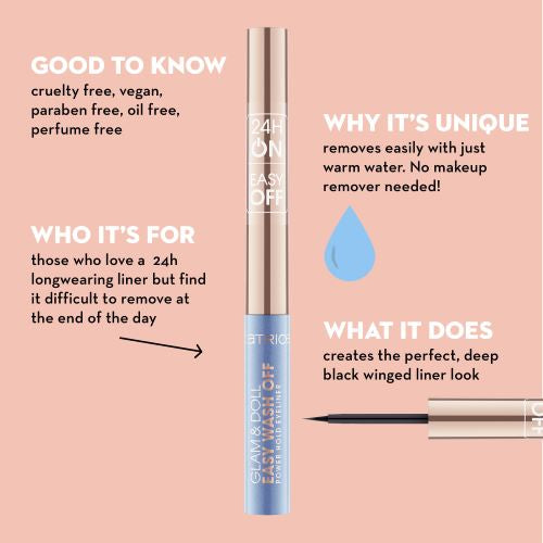 Glam & Doll Easy Wash Off Power Hold Eyeliner